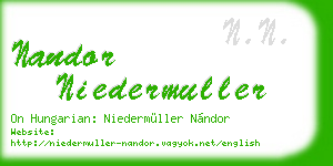 nandor niedermuller business card