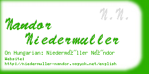 nandor niedermuller business card